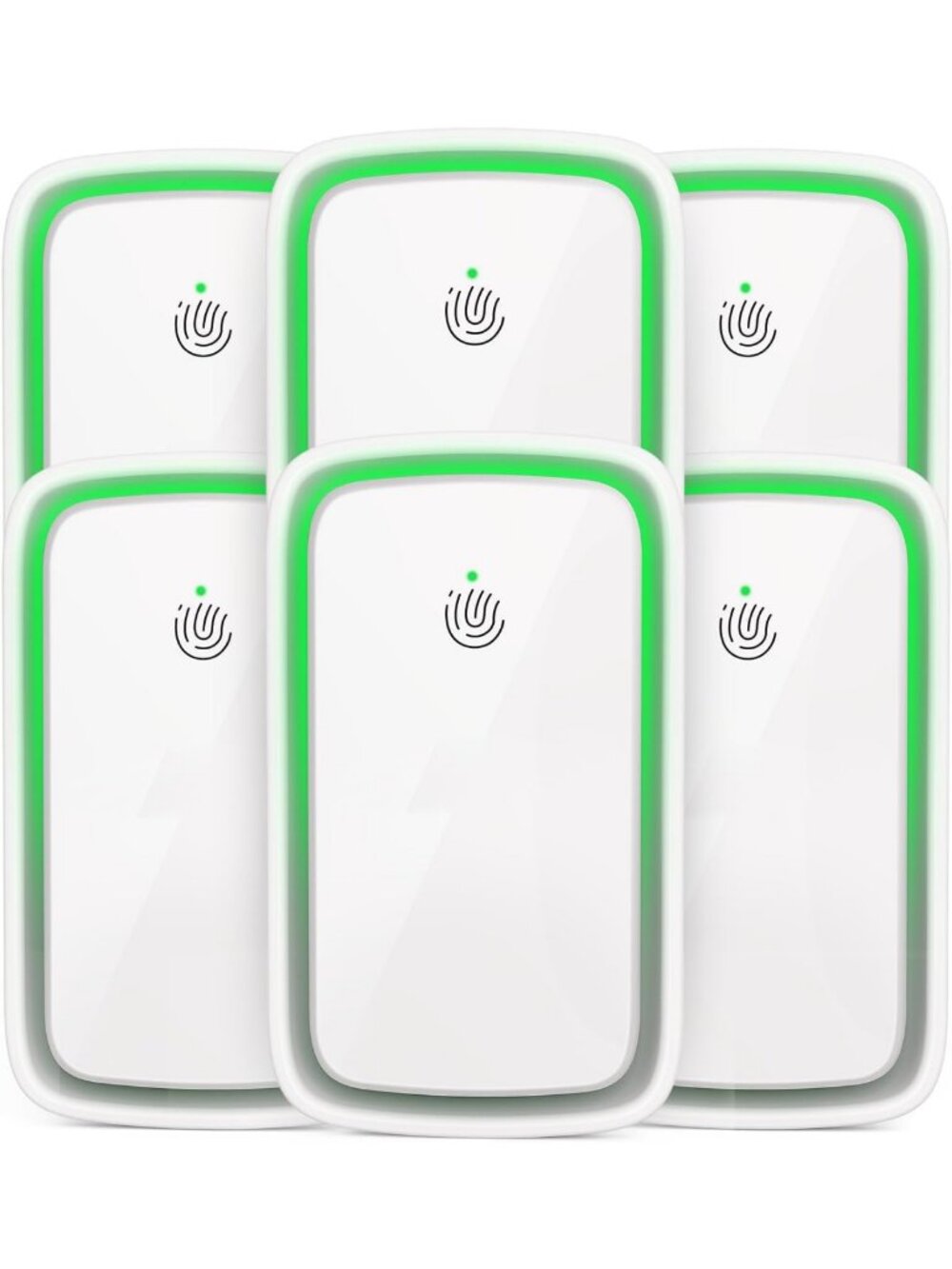 6 Pack Plug-In Air Purifiers with Adjustable Settings & Negative Ion Technology